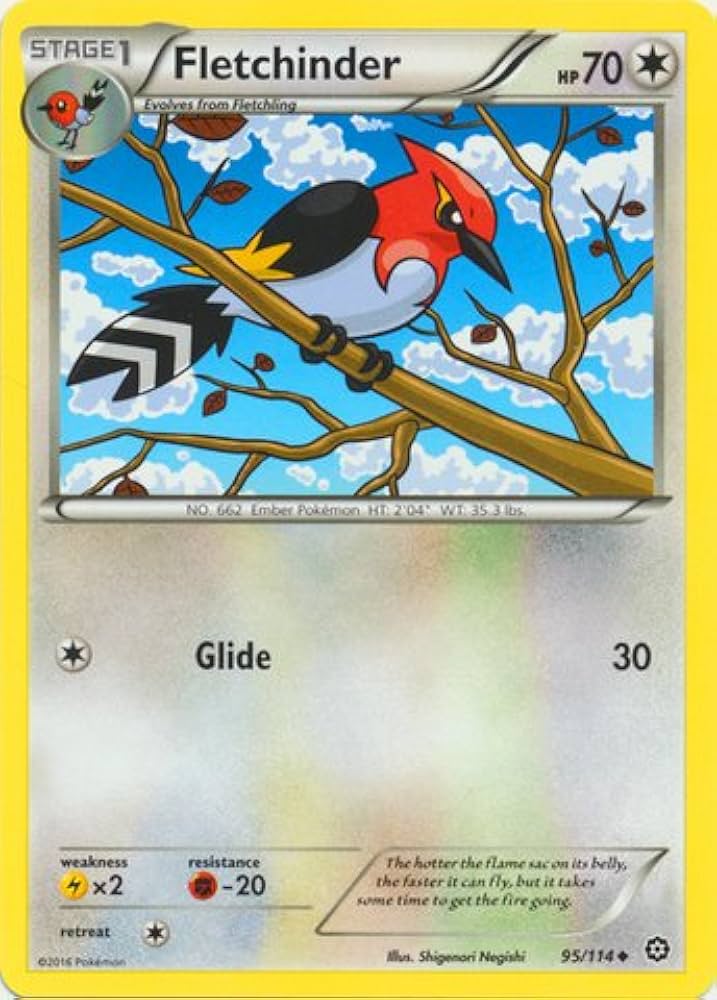 Amazon.co.jp: Pokemon - Fletchinder (95/114) - XY Steam